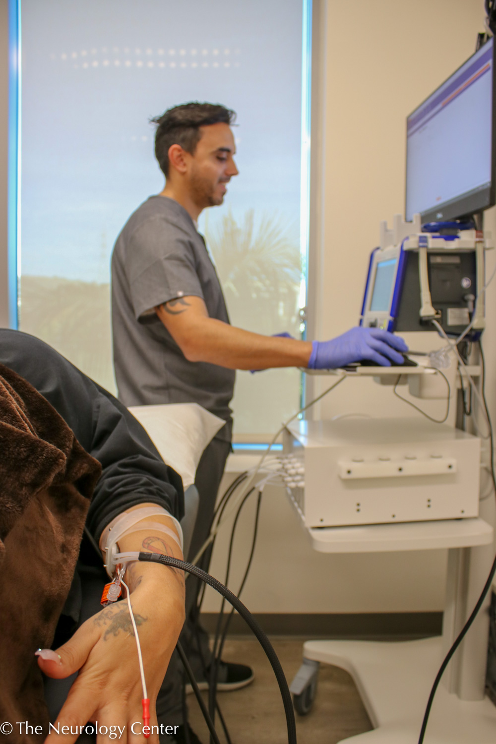 Autonomic testing with smiling technician